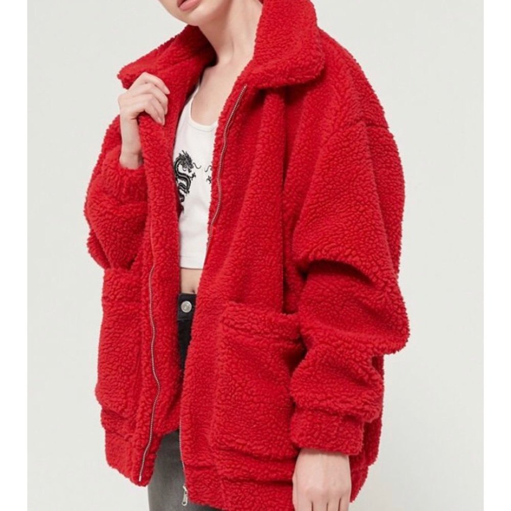 I.AM.GIA. Red Teddy Coat